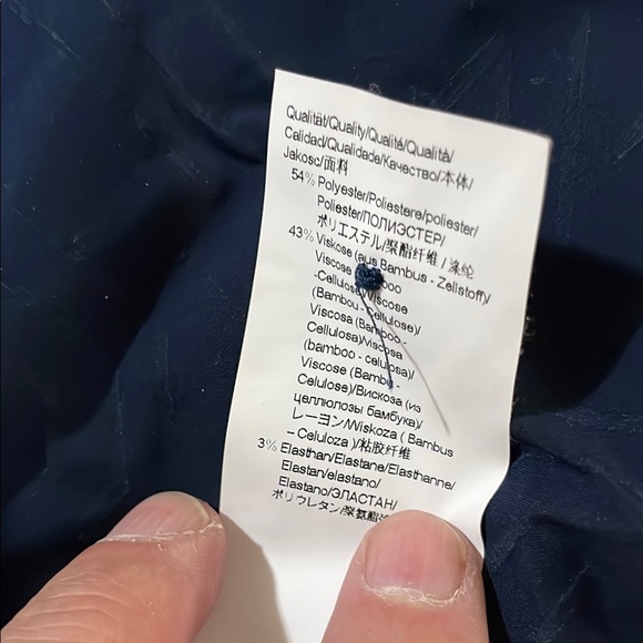 Boss by Hugo Boss Men's Navy Patterned Button-Down Shirt Short Sleeve Size XL - Picture 7 of 7